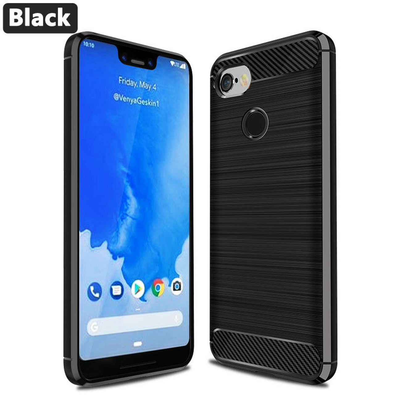 Google Pixel 3a Black Silicon Cover